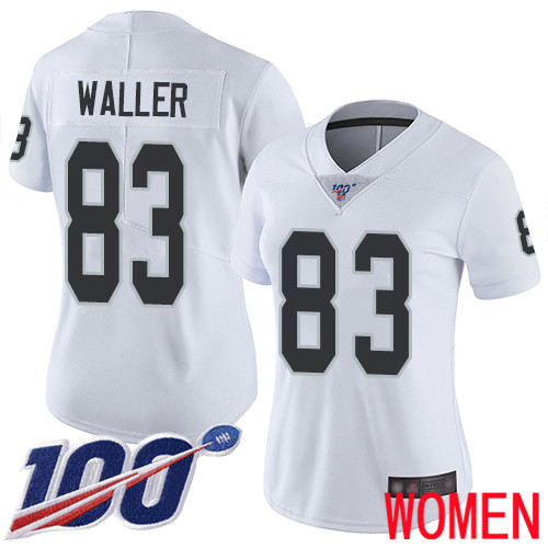 Oakland Raiders Limited White Women Darren Waller Road Jersey NFL Football 83 100th Season Vapor Jersey